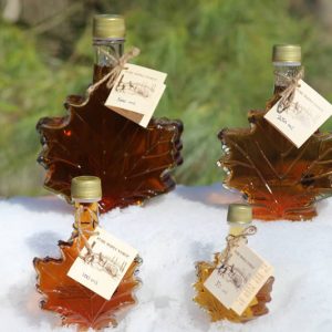 Maple Leaf Glass Bottle